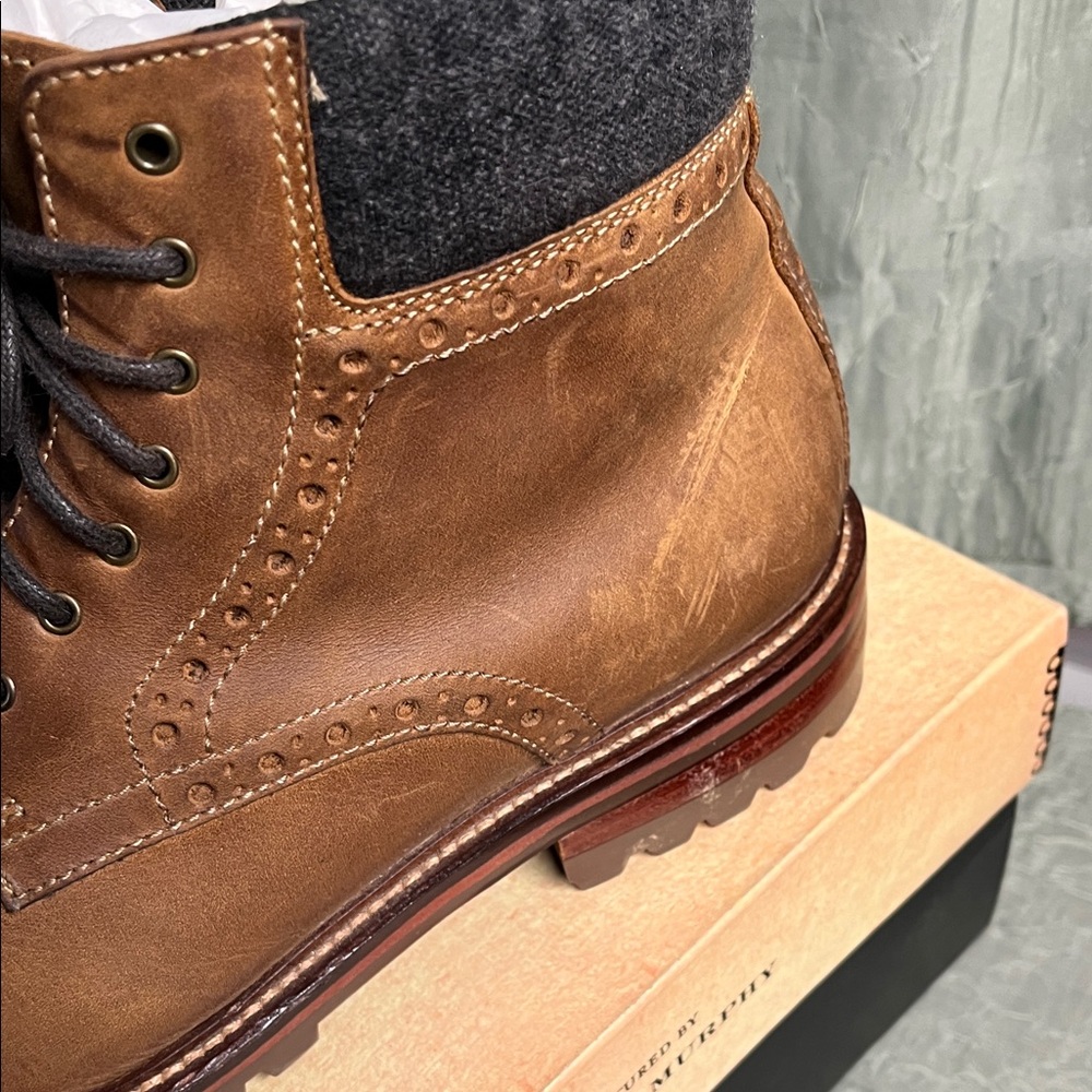 Johnston & Murphy Tan Oiled Cap Toe Karnes Boot - Men - Picture 5 of 5
